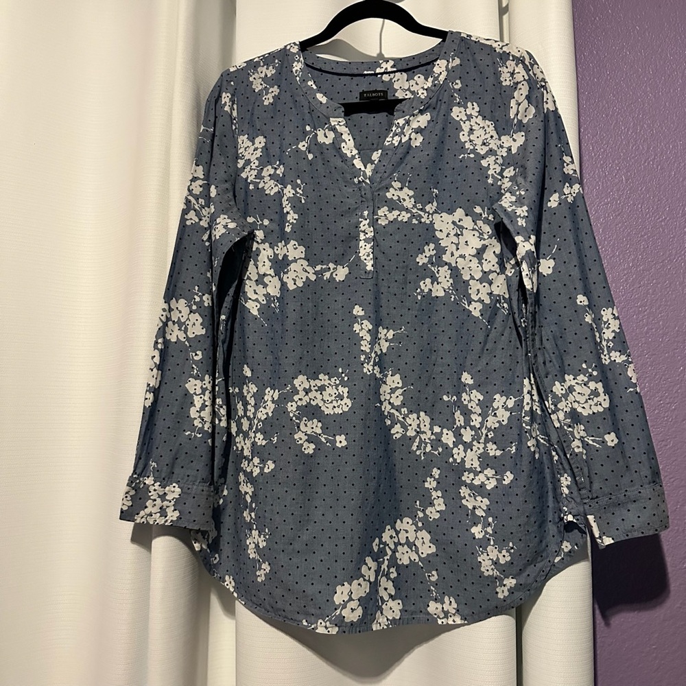 Floral Blue Women's Top